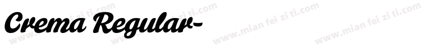 Crema Regular字体转换